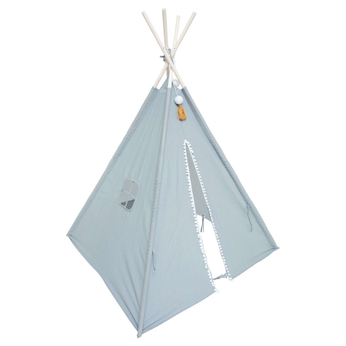 Tenda infantil wapi azul 120 cm - enrolável e portátil, em poliéster e algodão