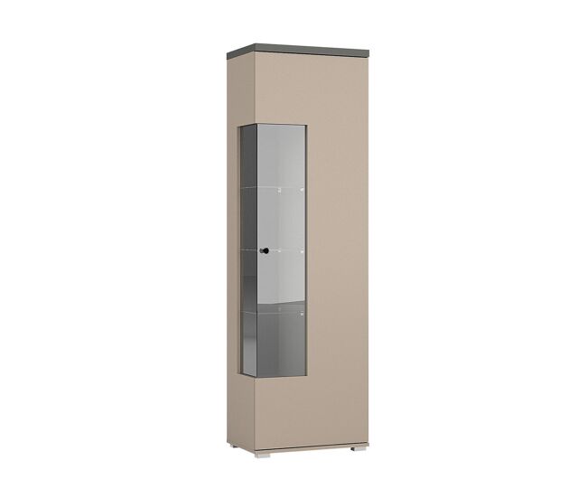 Armário expositor de 1 porta opio taupe e antracite