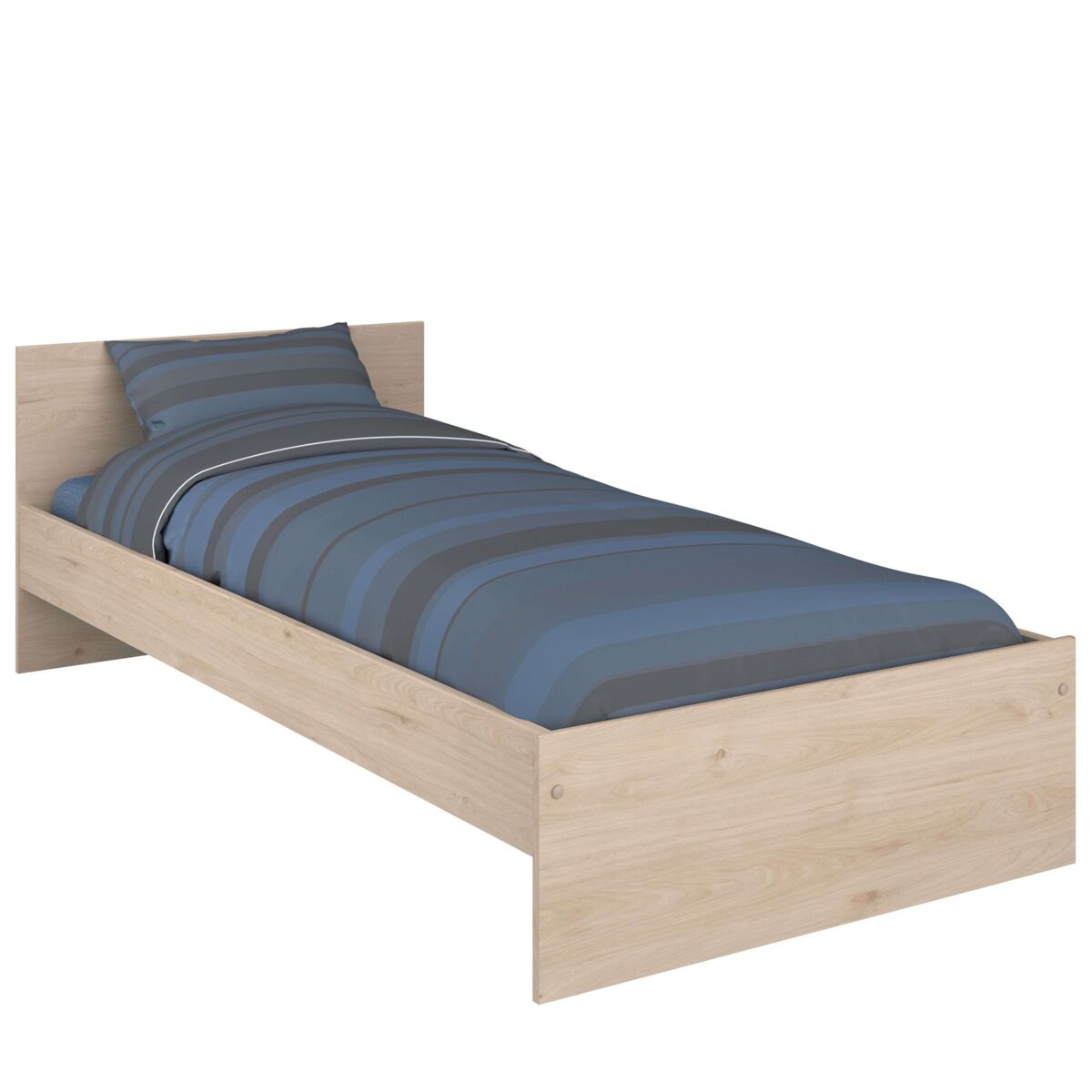 Cama de criança em carvalho jackson 90x190 cm quarto moderno para jovens