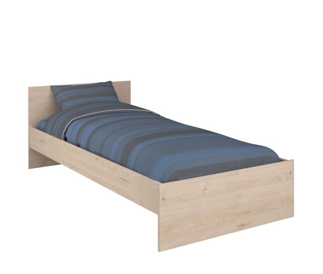 Cama de criança em carvalho jackson 90x190 cm quarto moderno para jovens