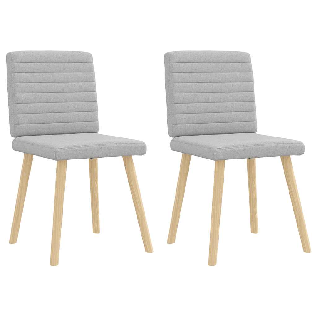 Vidaxl cadeiras de jantar 2 pcs tecido cinza nuvem