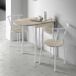 Mesa extensível Butterfly e 2 cadeiras de cozinha 55x61 Mesa extensível Butterfly e 2 cadeiras de cozinha 55x61 Branco/ Madeira