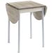 Mesa extensível Butterfly e 2 cadeiras de cozinha 55x61 Mesa extensível Butterfly e 2 cadeiras de cozinha 55x61 Branco/ Madeira