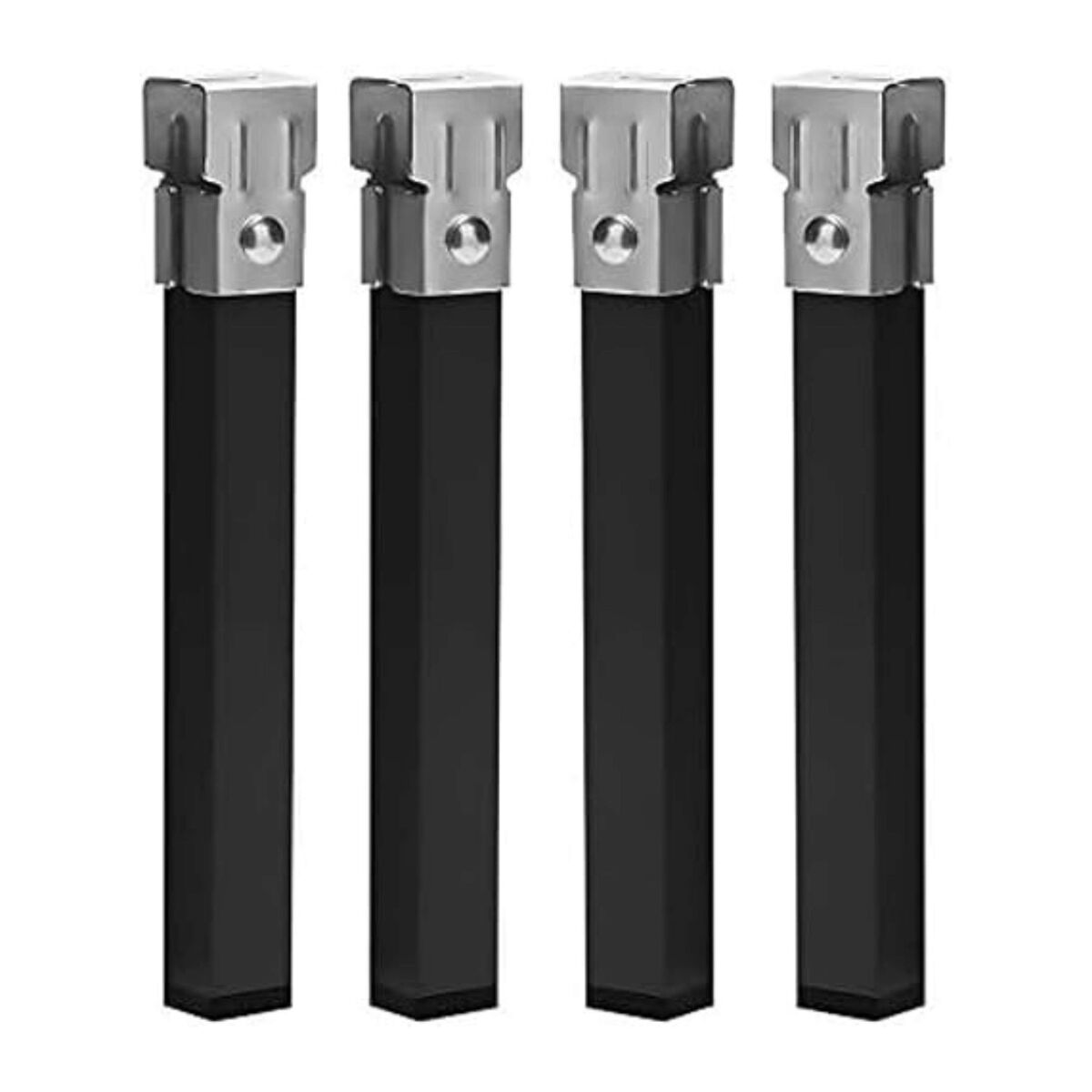 Pacote de 4 pés de metal com grampos para bases de cama 30