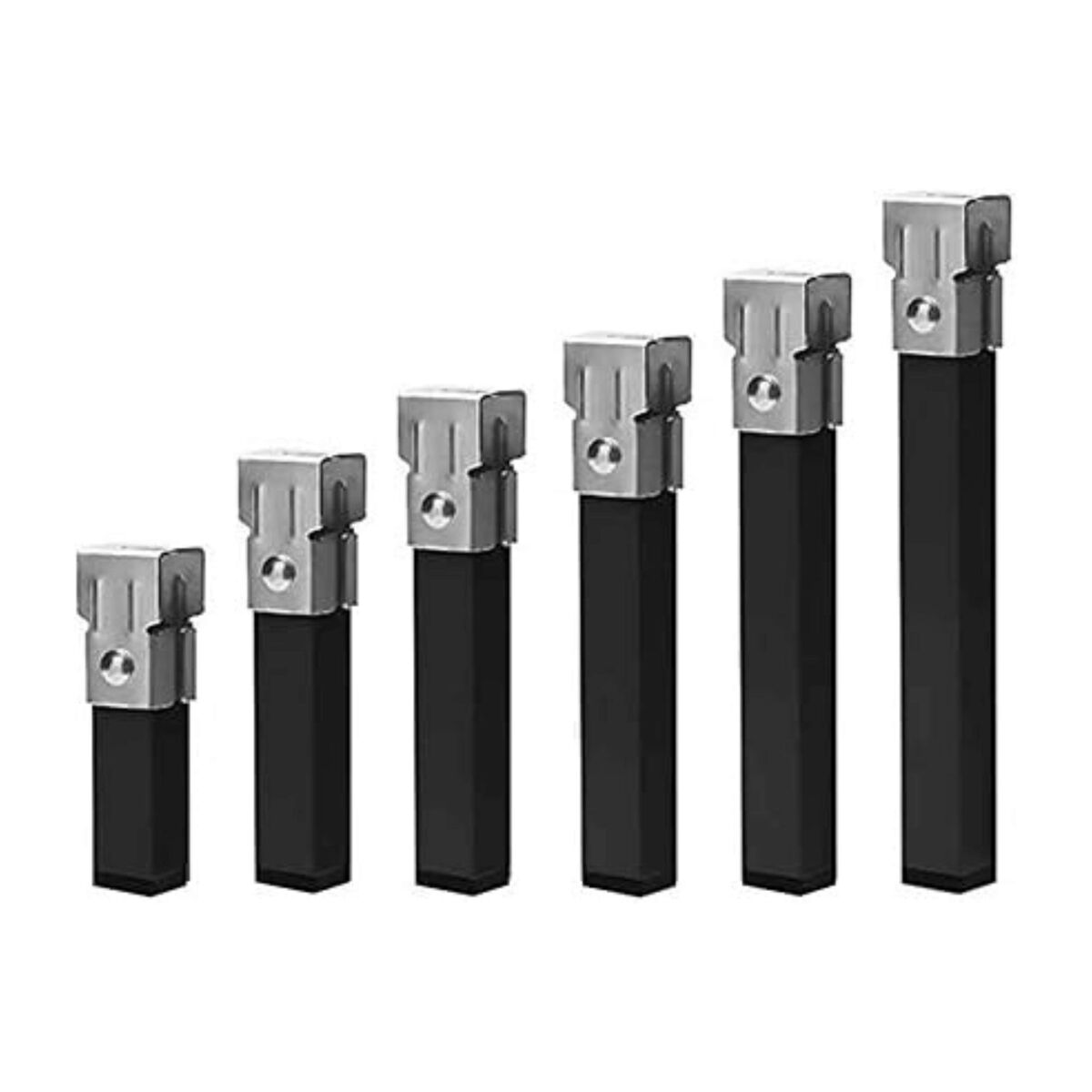 Pacote de 6 pés de metal com grampos para bases de cama 45