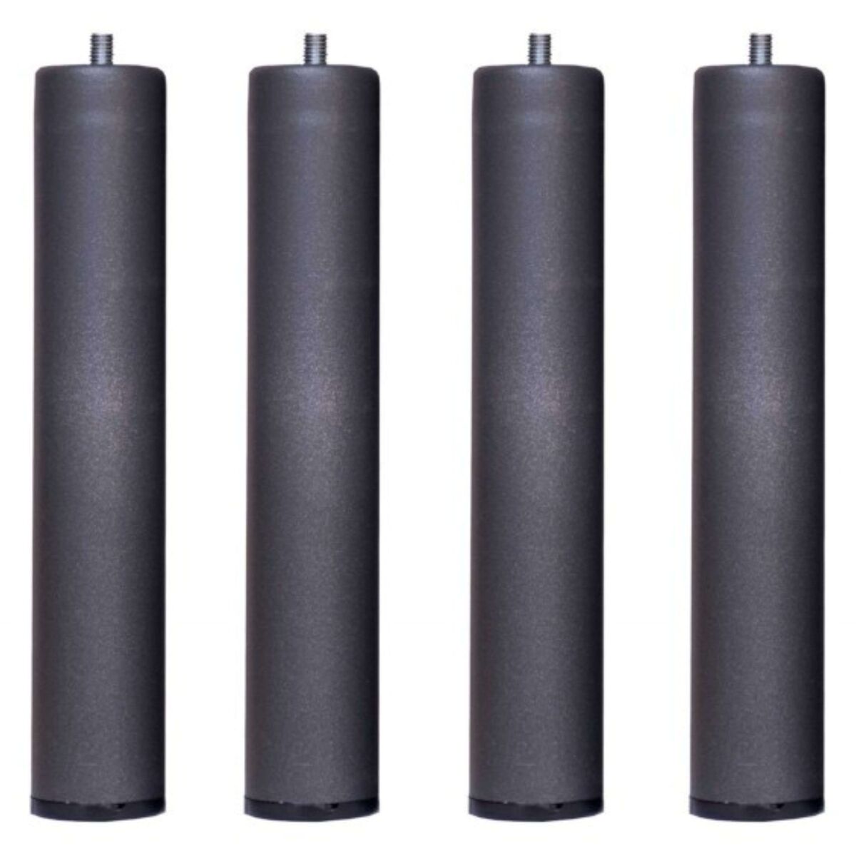 Pacote de 4 pés de metal com grampos para bases de cama