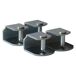 Pacote de 4 grampos metálicos antirruído para estrados de cama Pacote de 4 grampos metálicos antirruído para estrados de cama Preto