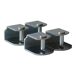 Pacote com 4 pernas e grampos cilíndricos para base de cama de metal Pacote com 4 pernas e grampos cilíndricos para base de cama de metal Preto