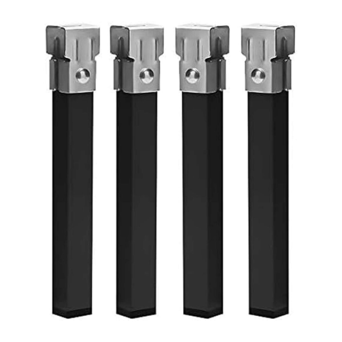 Pacote de 4 pés de metal com grampos para bases de cama 25
