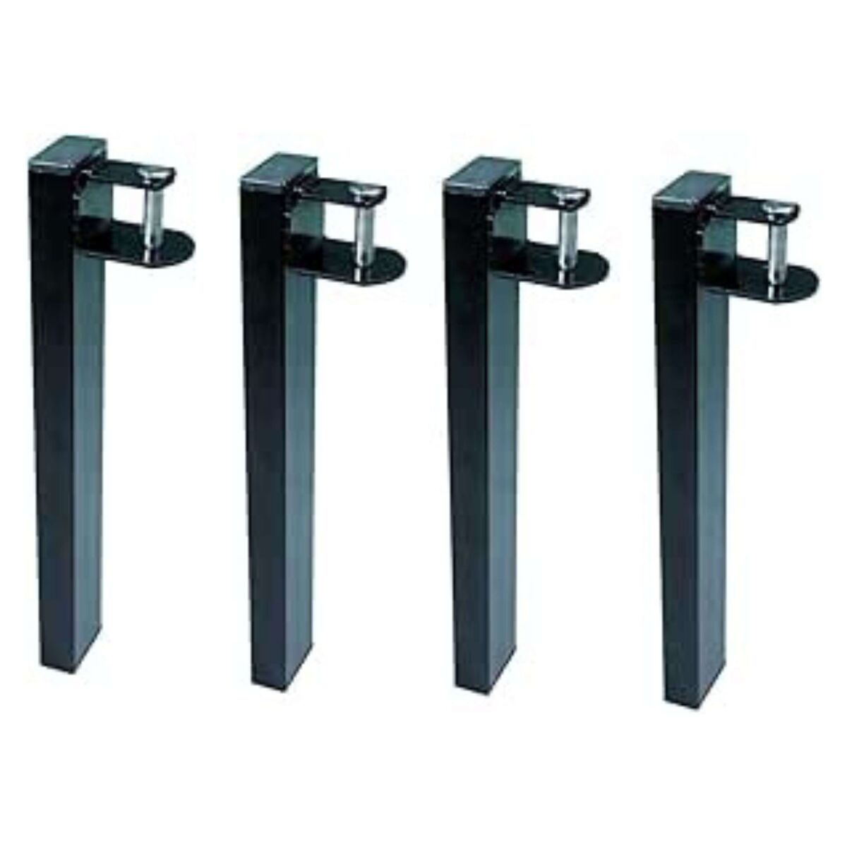 Pacote com 4 pernas de base de cama retangulares de metal Cusy