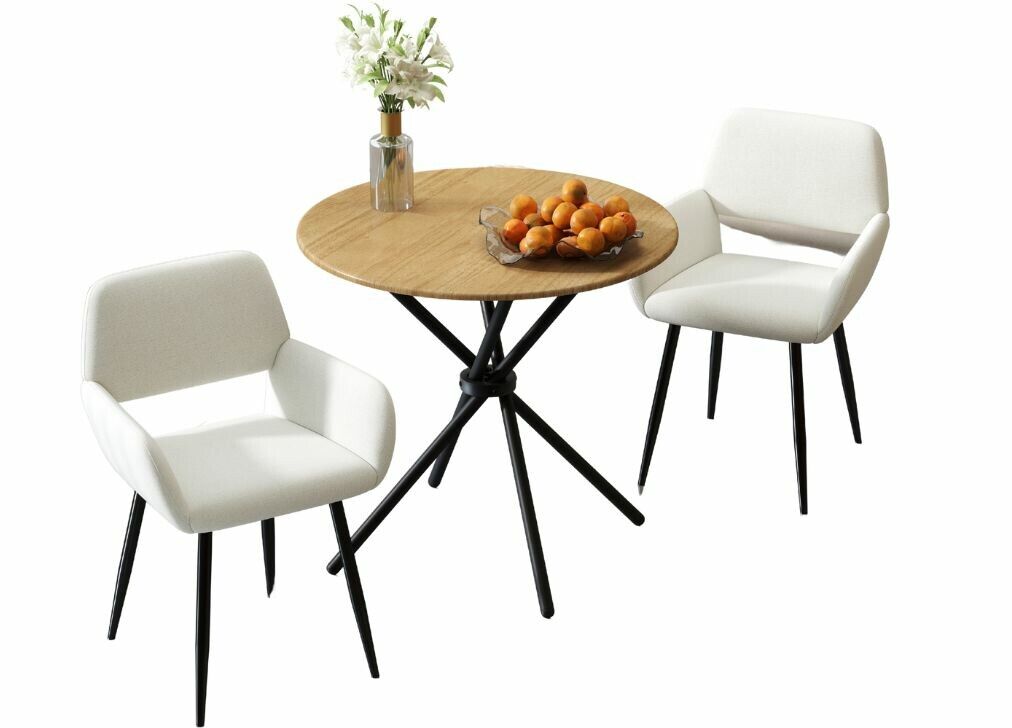 Conjunto de mesa redonda + 2 cadeiras