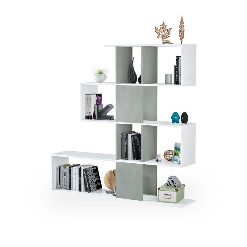 Duehome Estantes Domi Artik ( Mate) - Cinzento Cimento 145 X 145 X 28 Cm Branco