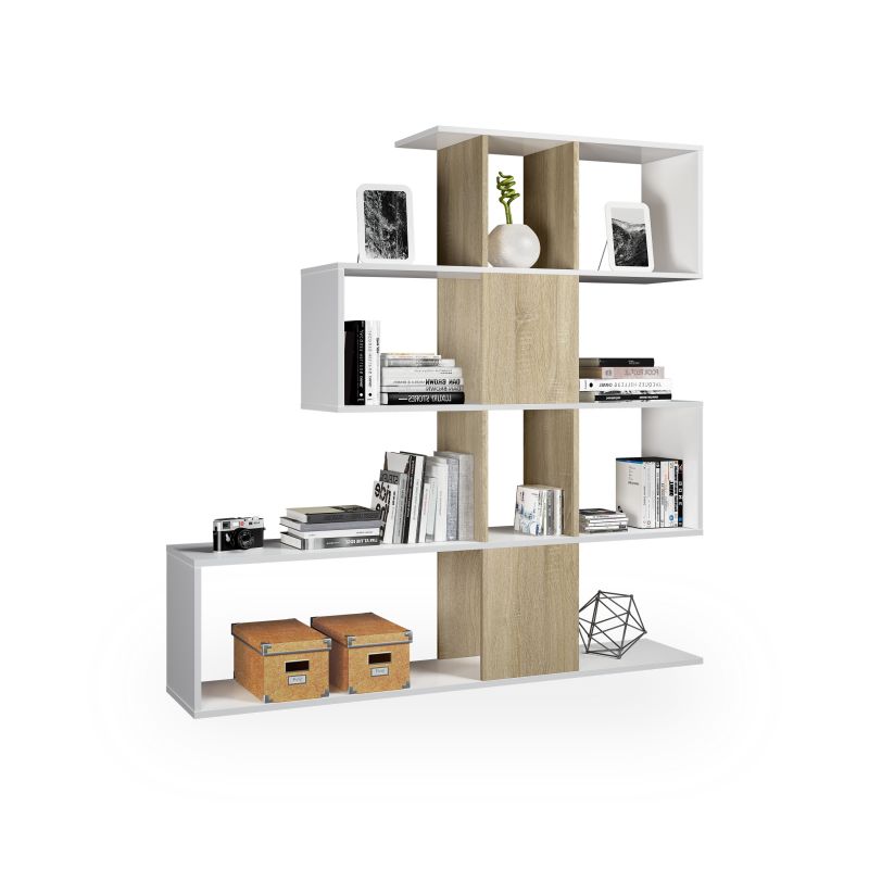 Duehome Estantes Domi Artik White ( Mate) - Carvalho Canadiano 145 X 145 X 28 Cm Branco