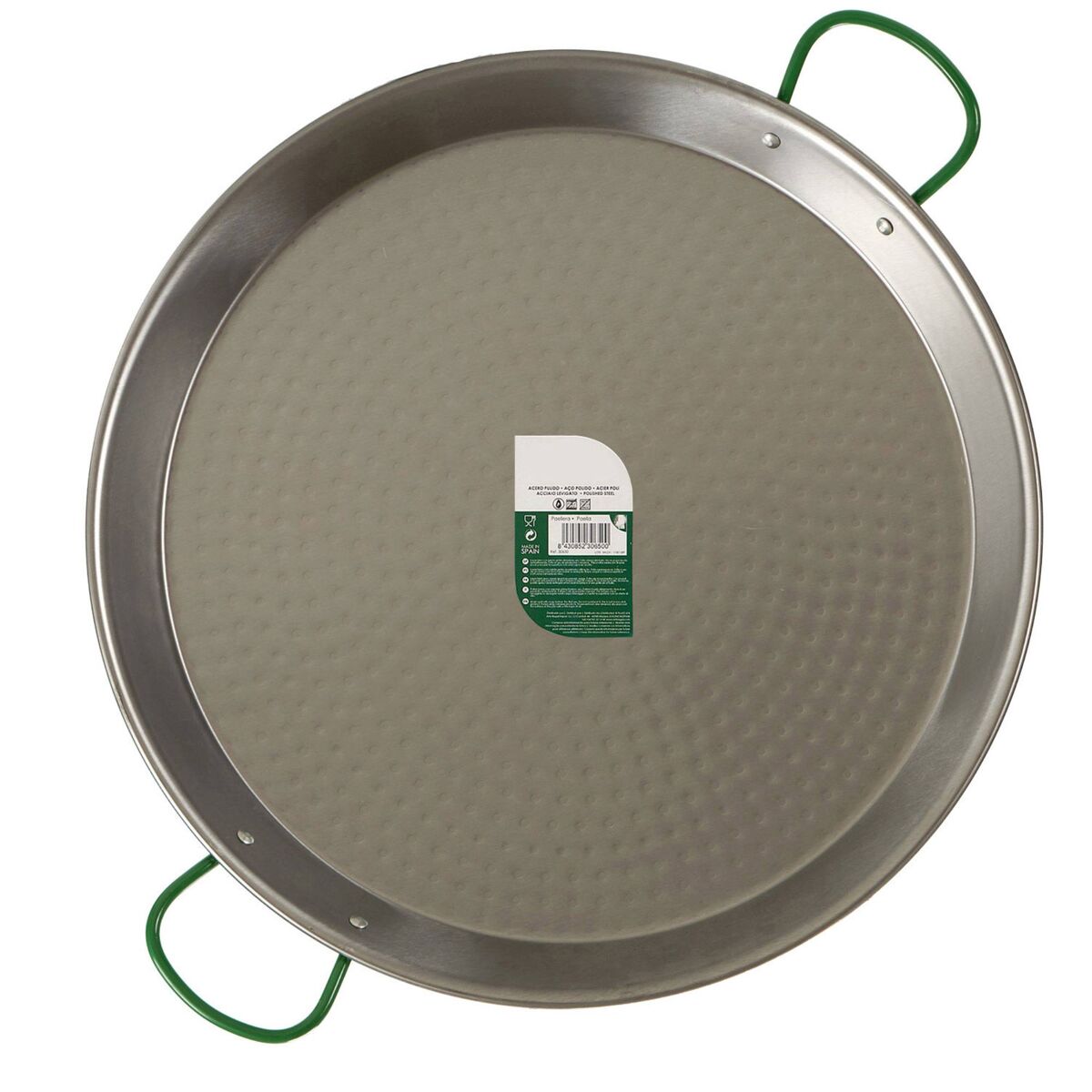 Panela de paella polida 20 porções