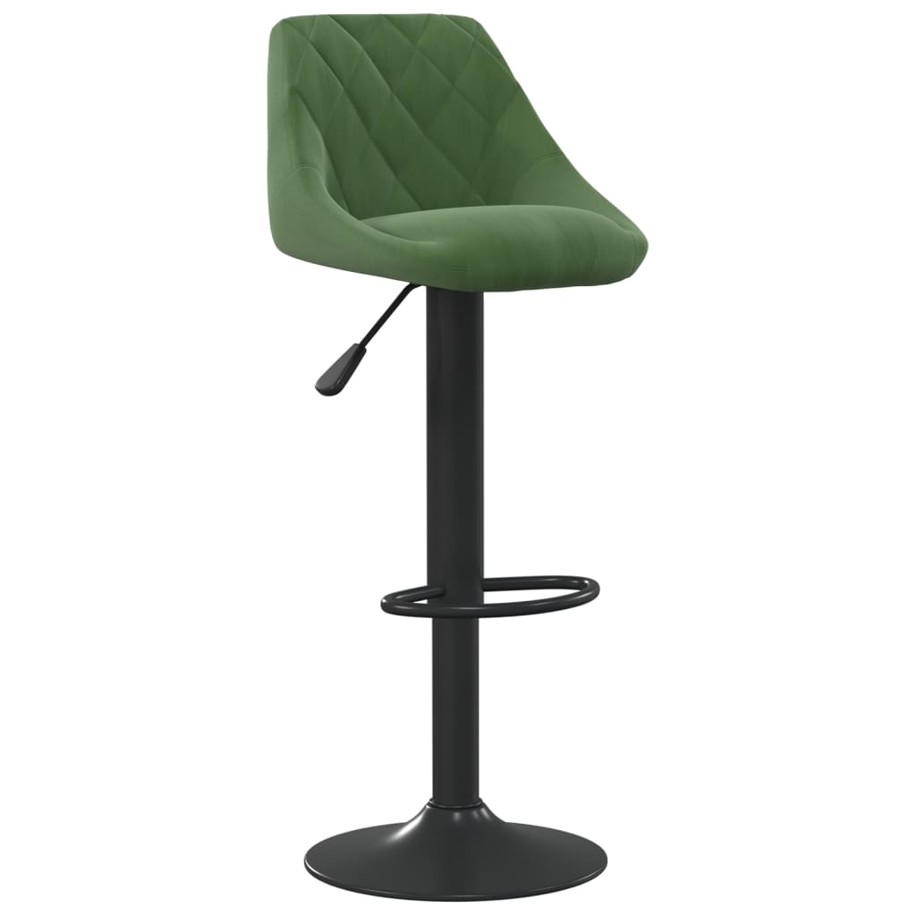 Vidaxl banco de bar veludo verde-escuro