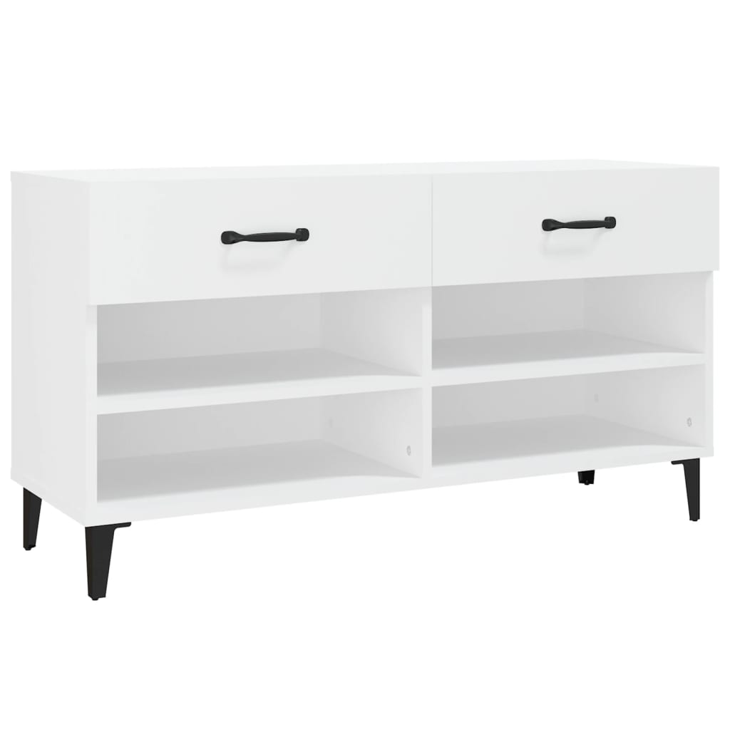 Vidaxl sapateira 102x35x55 cm derivados de madeira branco