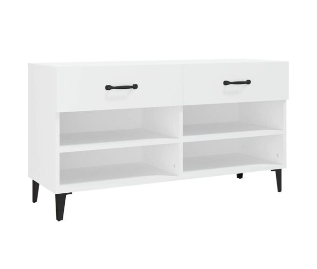 Vidaxl sapateira 102x35x55 cm derivados de madeira branco