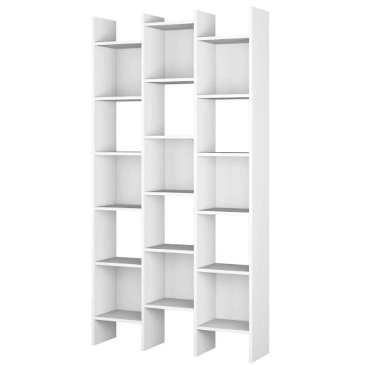 Pacote de 4 prateleiras modernas em formato de cubo para sala de estar e sala de jantar em branco artik