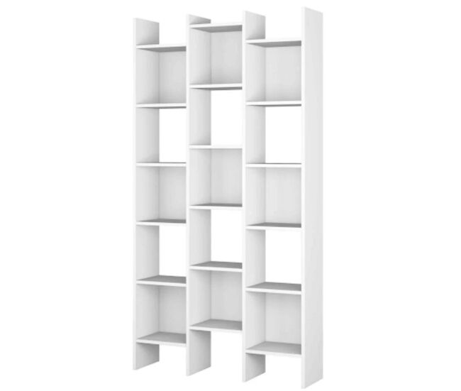 Pacote de 4 prateleiras modernas em formato de cubo para sala de estar e sala de jantar em branco artik