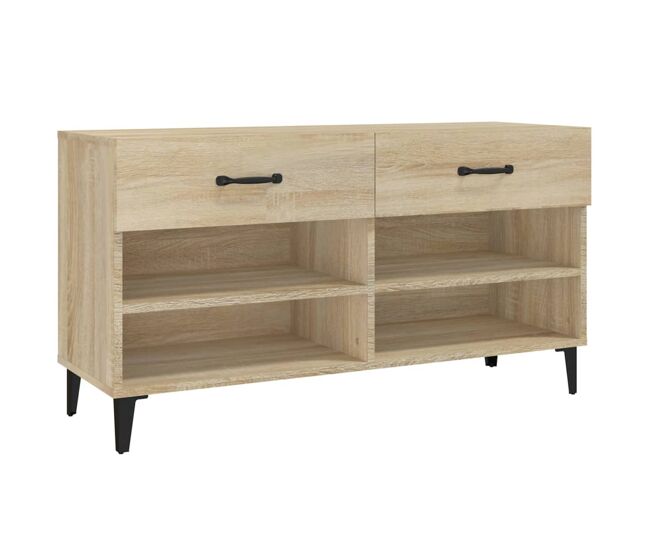 Vidaxl sapateira 102x35x55 cm derivados de madeira cor carvalho sonoma
