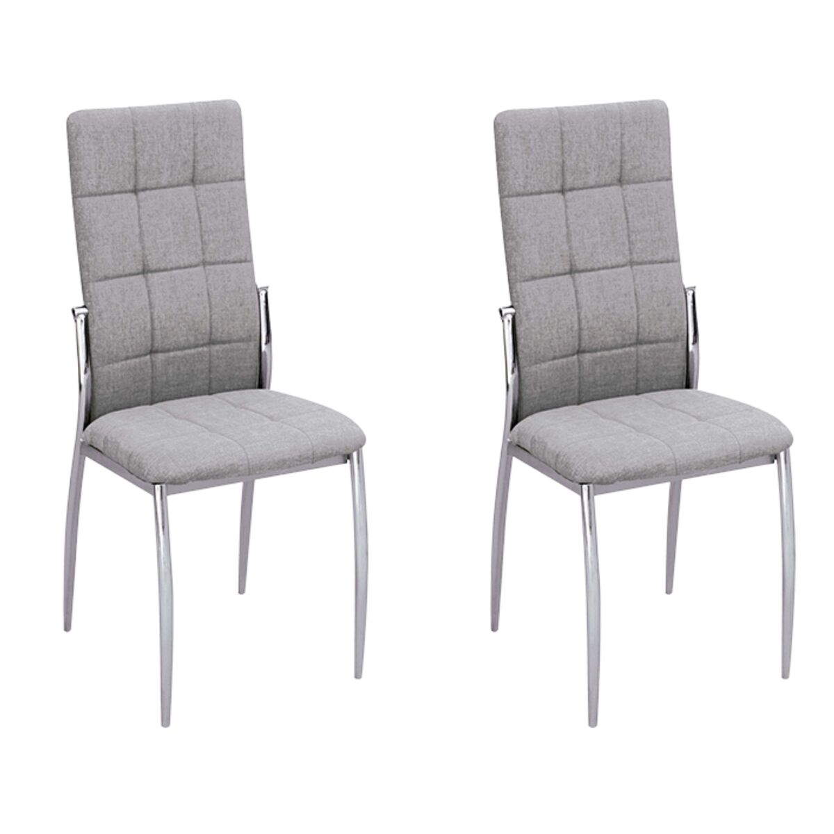 Miroytengo Pacote Com 2 Cadeiras Jana Modern Style Para Sala De Estar E Jantar Em Cinza