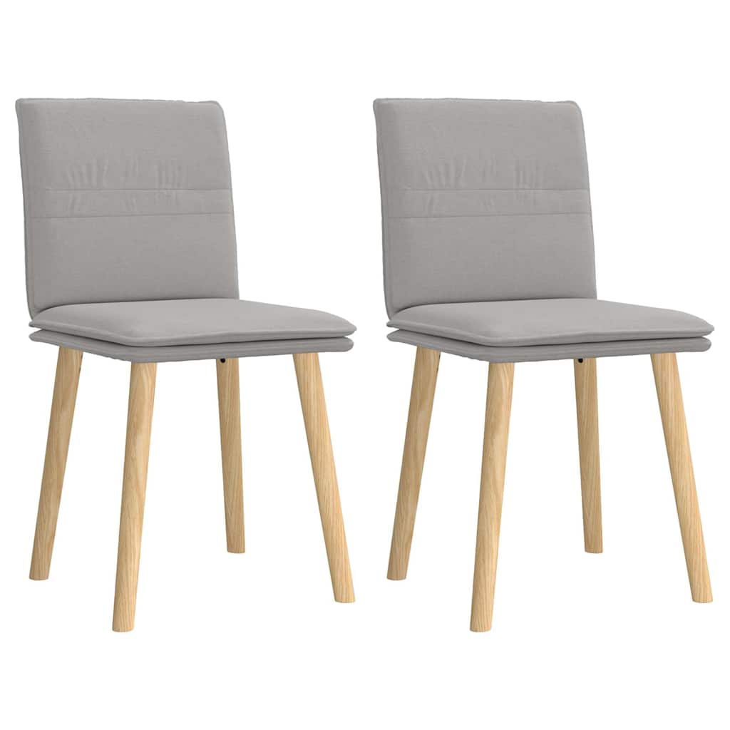 Vidaxl cadeiras de jantar 2 pcs tecido cinza nuvem