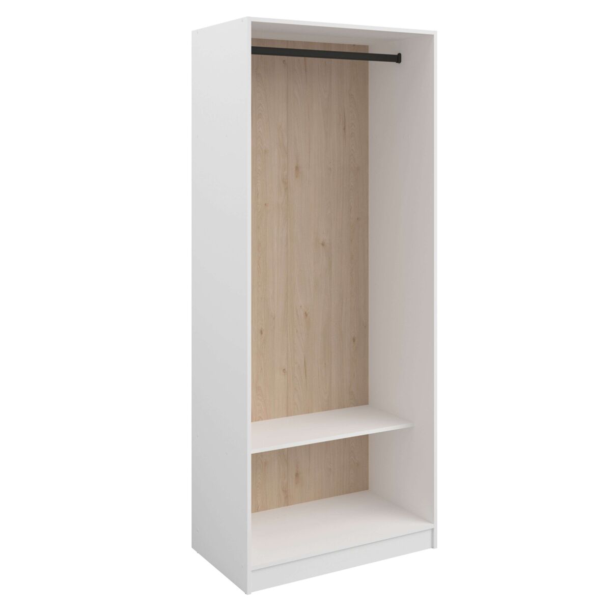 Camarim aberto Flexa com 2 gavetas, 5 prateleiras e 2 barras