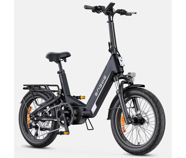 Bicicleta elétrica engwe l20 3.0 pro - motor 250w bateria 48v15ah pneus de 20 polegadas travões a disco hidráulicos certificação tuv - preta