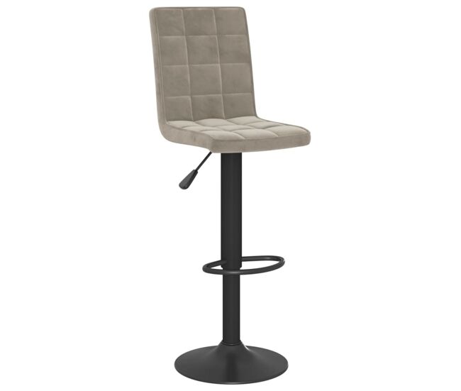 Vidaxl banco de bar veludo cinzento-claro