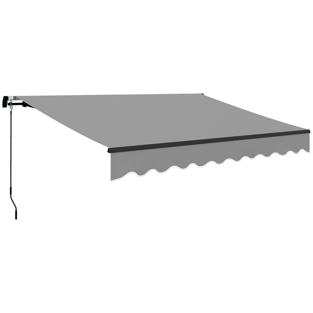 Toldo Manual Retrátil Alumínio e Poliéster Outsunny 360x220