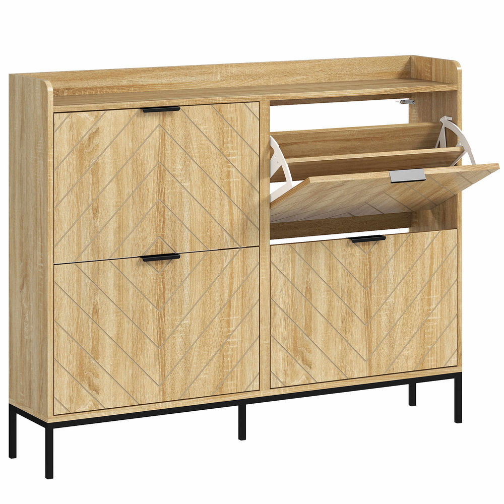 Sapateira Melamina e Madeira e Aço HOMCOM