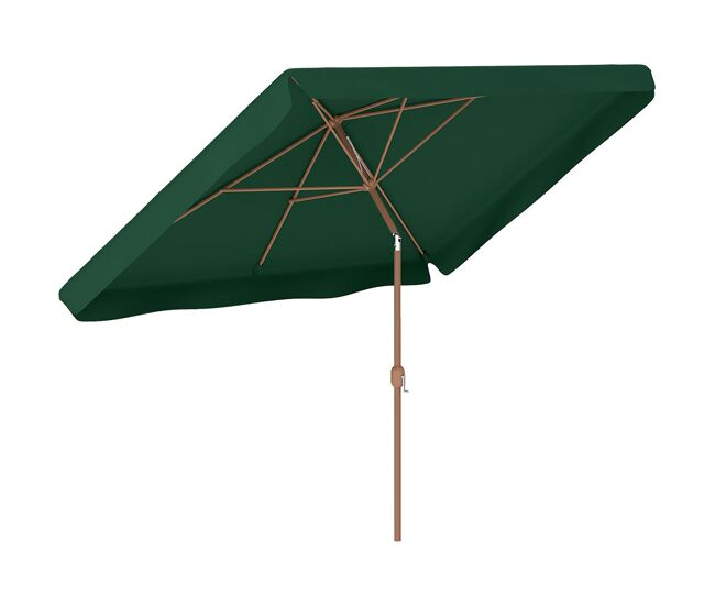 Outsunny chapéu de sol de jardim 300x200 cm chapéu de sol de exterior com ângulo ajustável mastro de alumínio manivela e proteção uv 50+ chapéu de sol