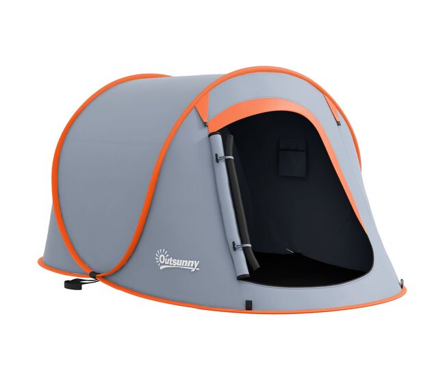 Outsunny tenda de campismo para 1-2 pessoas tenda de campismo impermeável de 2000 mm com bolsa de transporte para campismo pesca trekking 245x148x105