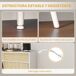 Aparador MDF HOMCOM, casa - móveis de armazenamento Aparador MDF HOMCOM, casa - móveis de armazenamento Branco