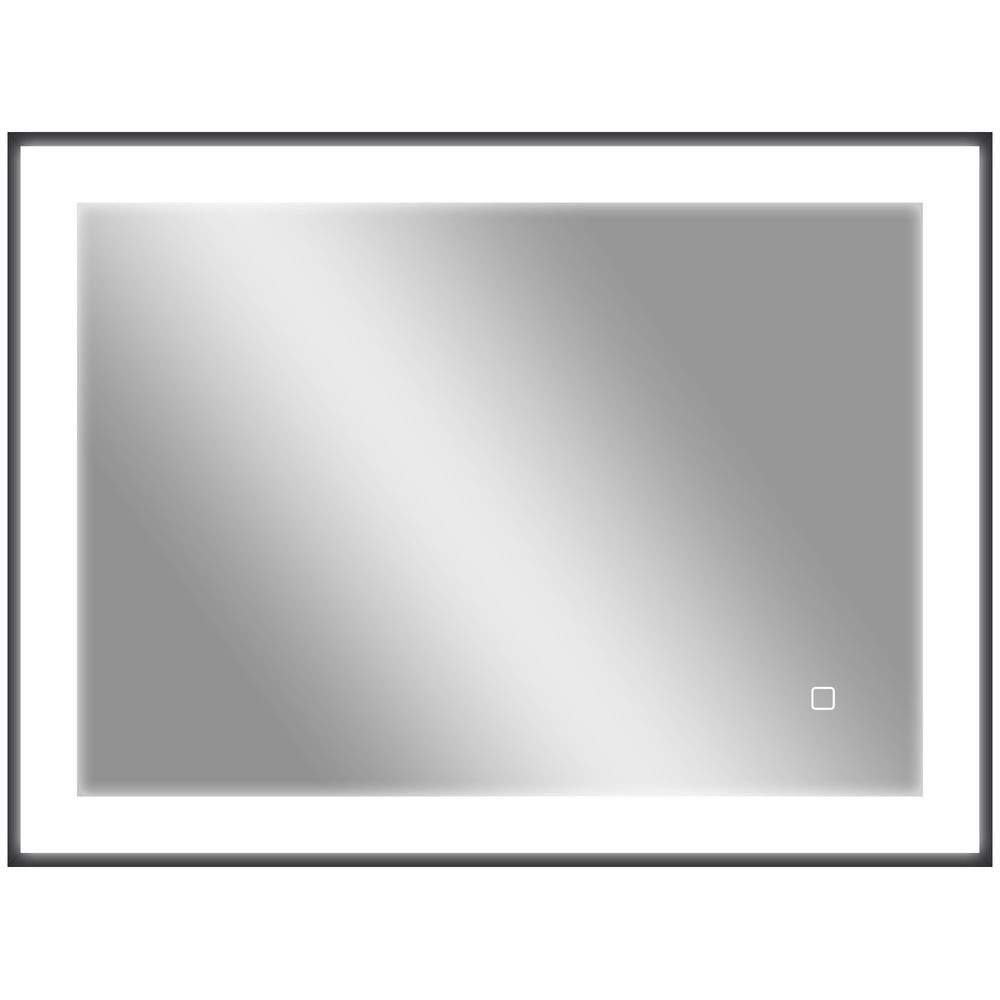 Homcom espelho casa de banho com luz led 80x60 cm espelho de parede com iluminação ajustável função anti-embaciamento função memória e estrutura de