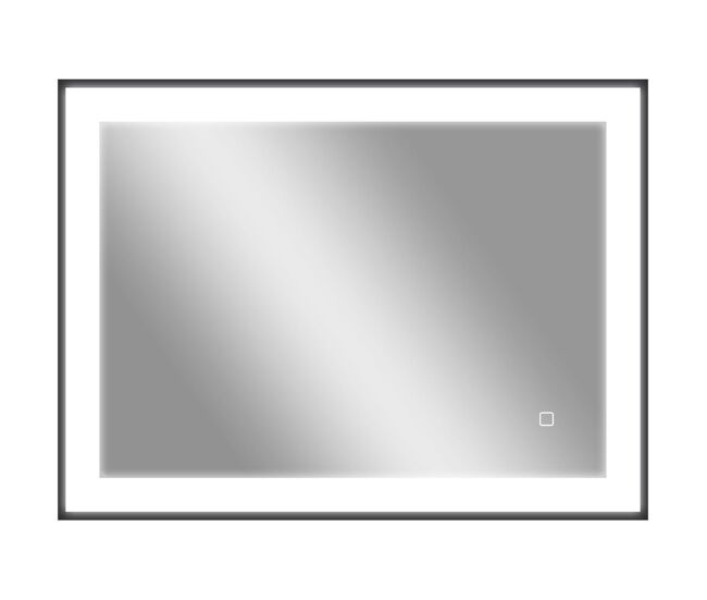 Homcom espelho casa de banho com luz led 80x60 cm espelho de parede com iluminação ajustável função anti-embaciamento função memória e estrutura de