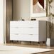 Cômoda de painel de partículas com 6 gavetas 120 Cômoda de painel de partículas com 6 gavetas 120 Branco