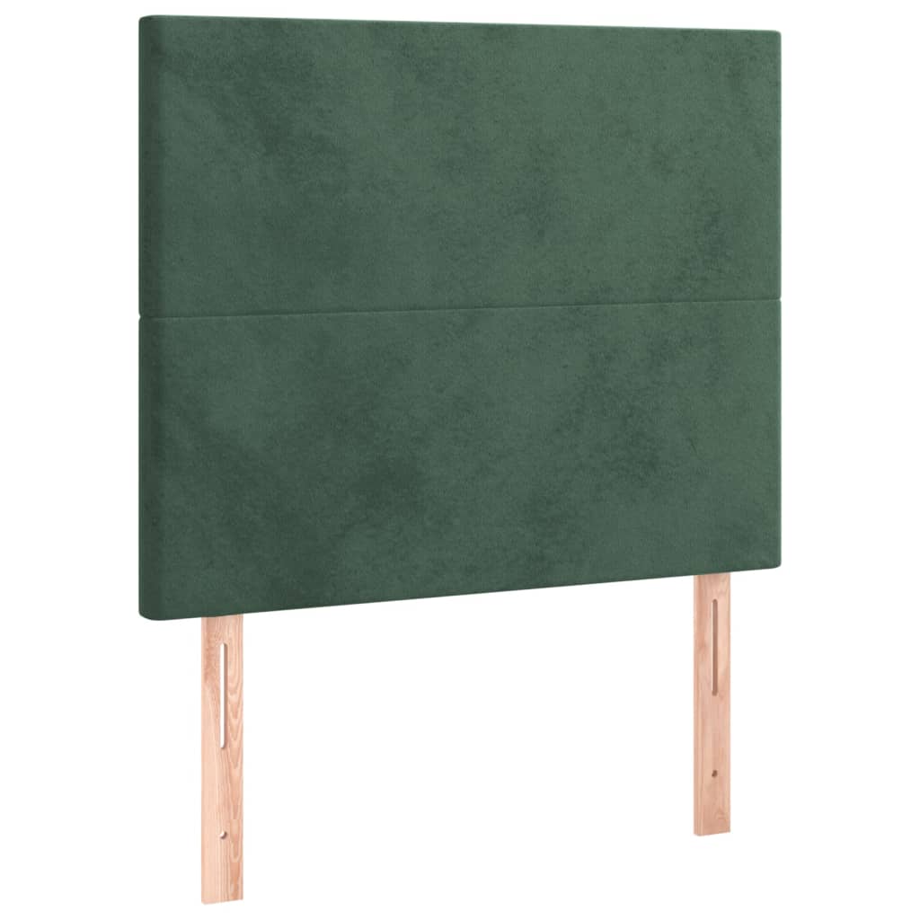 Vidaxl cabeceira verde escuro 90x5x118/128 cm veludo