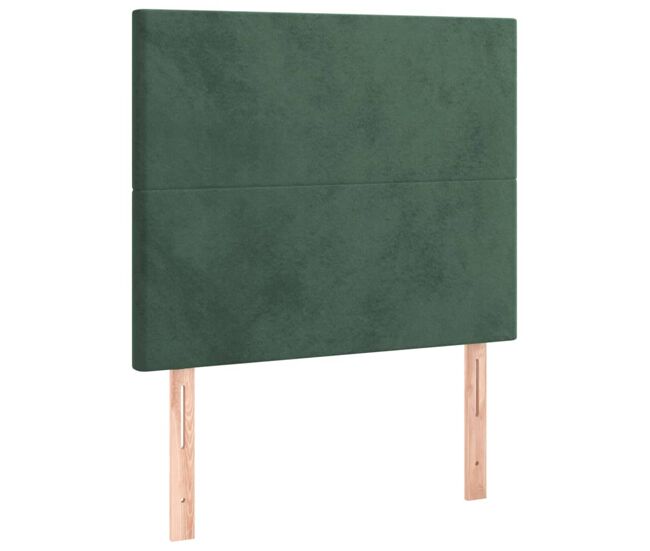 Vidaxl cabeceira verde escuro 90x5x118/128 cm veludo