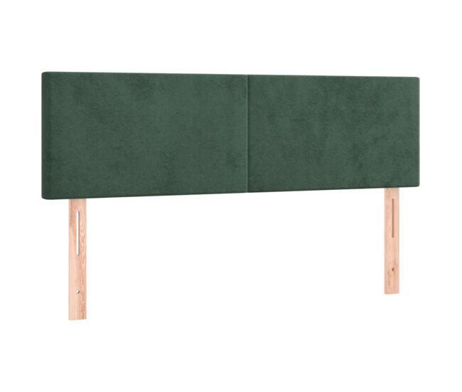Vidaxl cabeceira de cama 2 pcs veludo 72x5x78/88 cm verde-escuro