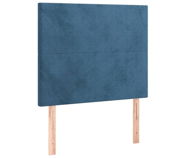 Vidaxl cabeceira azul escuro 80x5x118/128 cm veludo
