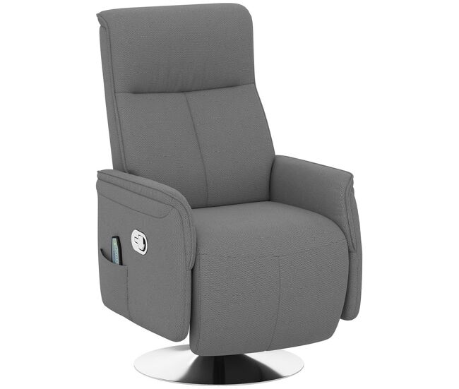 Homcom poltrona de massagem elétrica com apoio para os pés poltrona relax giratória reclinável até 135° com controlo remoto 10 pontos de massagem e