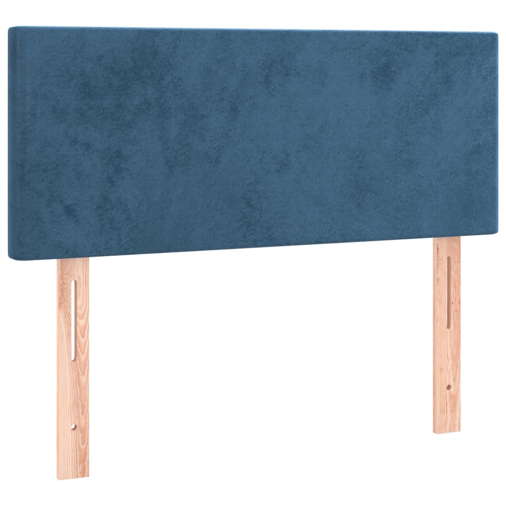 Vidaxl cabeceira de cama veludo 90x5x78/88 cm azul-escuro