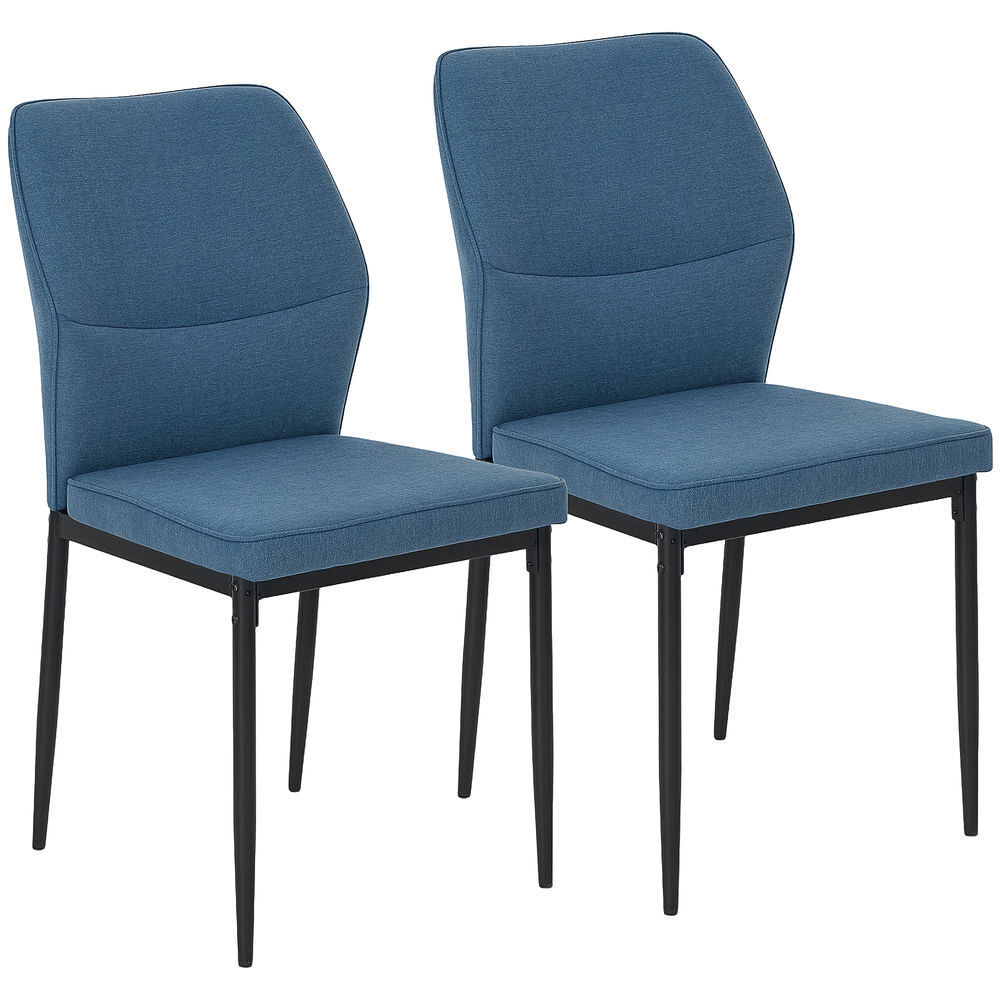 Conjunto 2 Cadeiras Sala de Jantar Poliéster HOMCOM