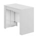 Pacote de móveis para sala de jantar com trem moderno, mesa extensível e 4 cadeiras Pacote de móveis para sala de jantar com trem moderno, mesa extensível e 4 cadeiras Branco Brillo