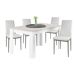 Mesa extensível e 4 cadeiras para sala de jantar moderna Mesa extensível e 4 cadeiras para sala de jantar moderna Branco/cinza