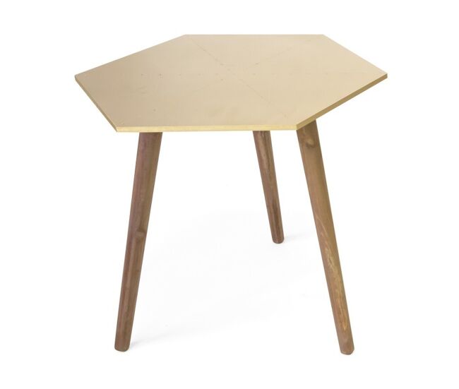 Mesa de apoio doré 45x50x50 cm