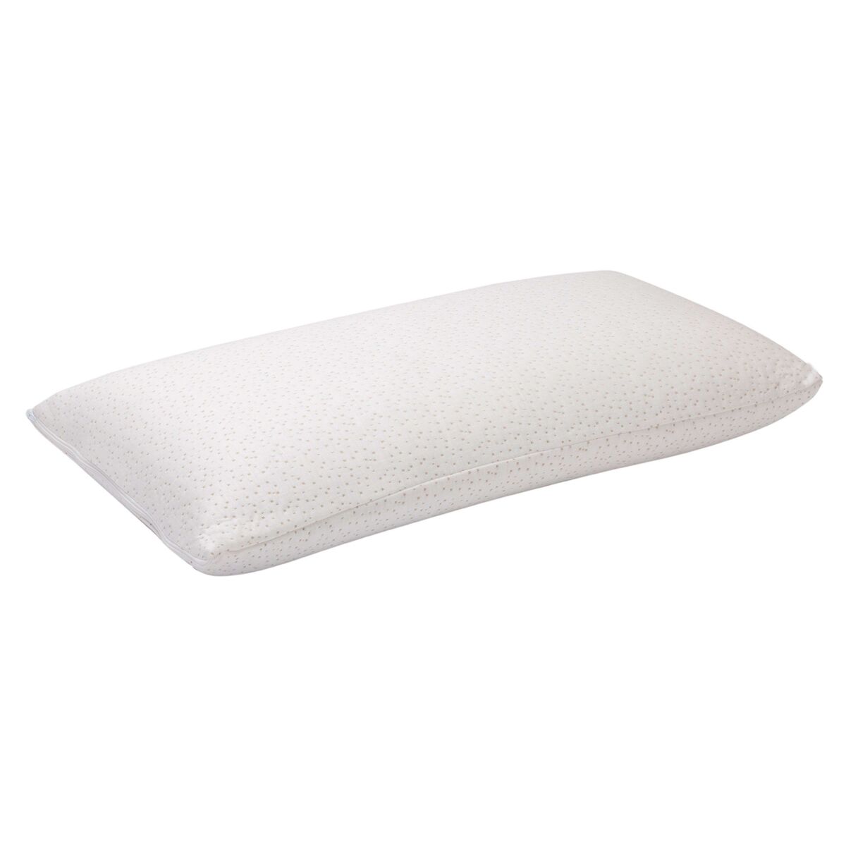 Travesseiro viscoelástico de bambu e poliéster, 140x35 cm, com capa externa e firmeza média