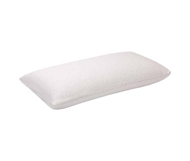 Travesseiro viscoelástico de bambu e poliéster, 140x35 cm, com capa externa e firmeza média
