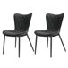 2 cadeiras de jantar de couro antigo, elegantes e duráveis 2 cadeiras de jantar de couro antigo, elegantes e duráveis Preto